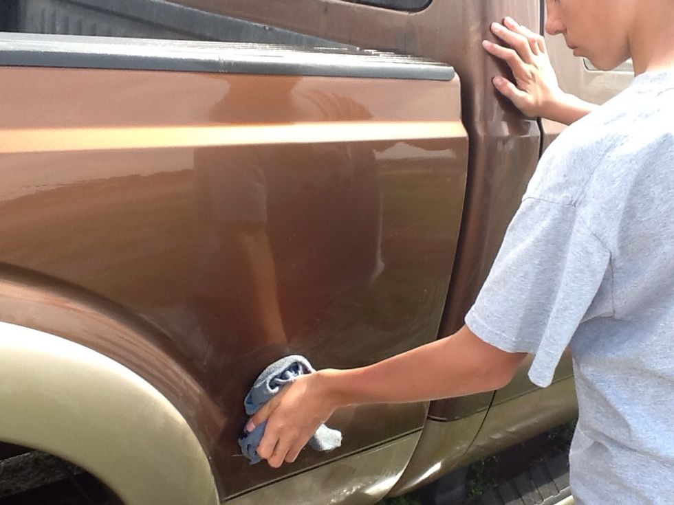 Scrub off all of the mud.