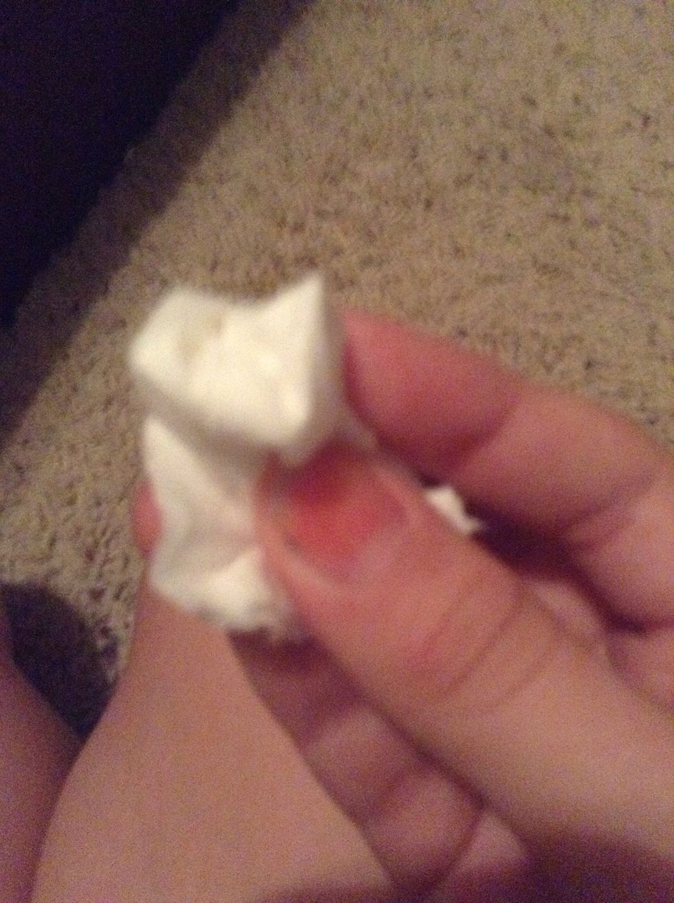 Scrunch up your tissue