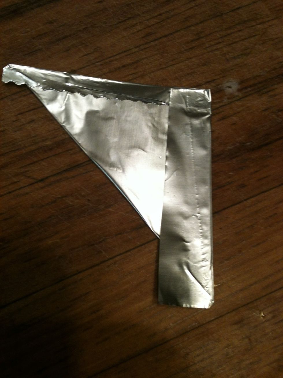 Seal both of the open edges by folding them shut