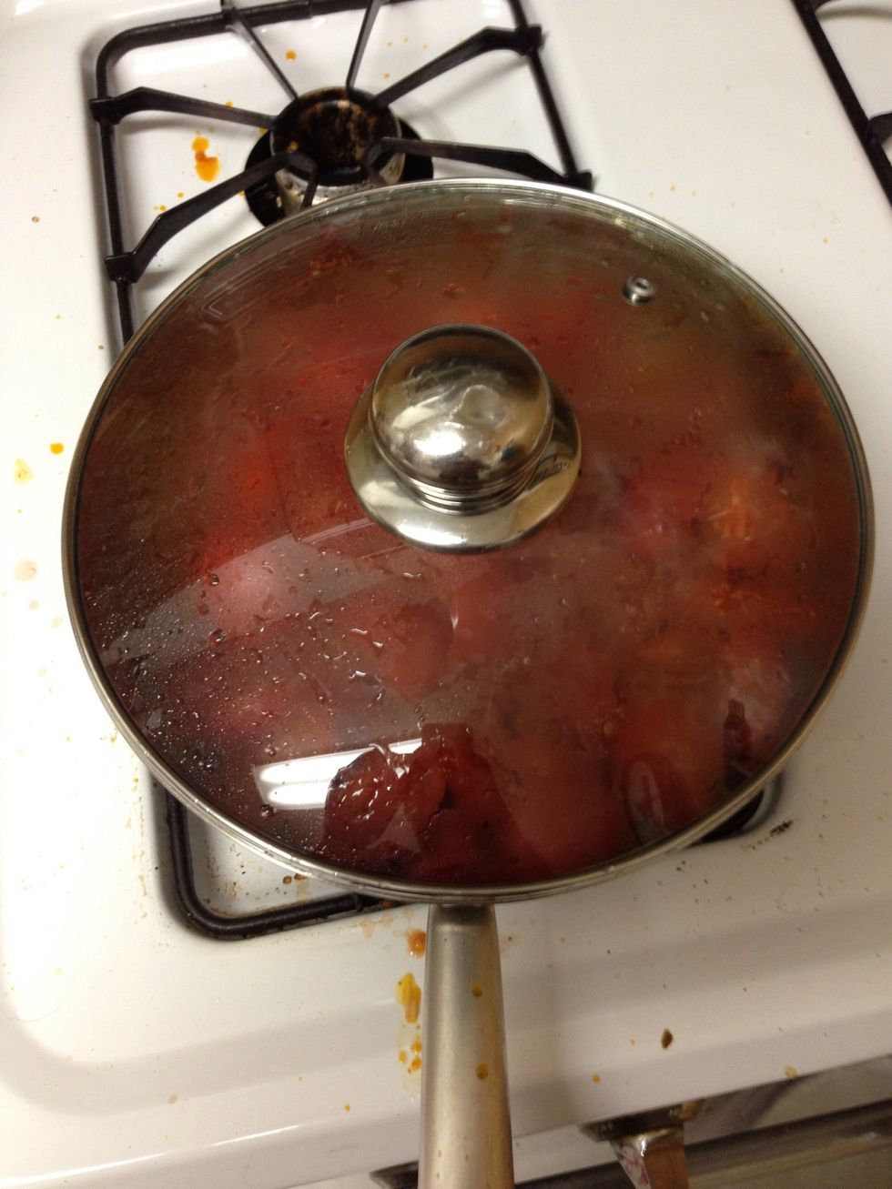 Seal the pan and let it cook for 8 minutes