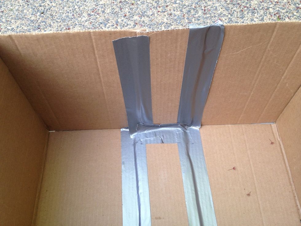 Seal this piece using duct tape.