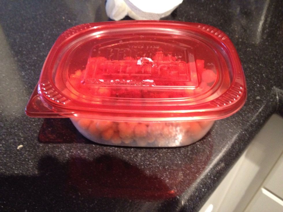 Seal up your container, and shake it to evenly distribute the oil and spices onto all of the beans.