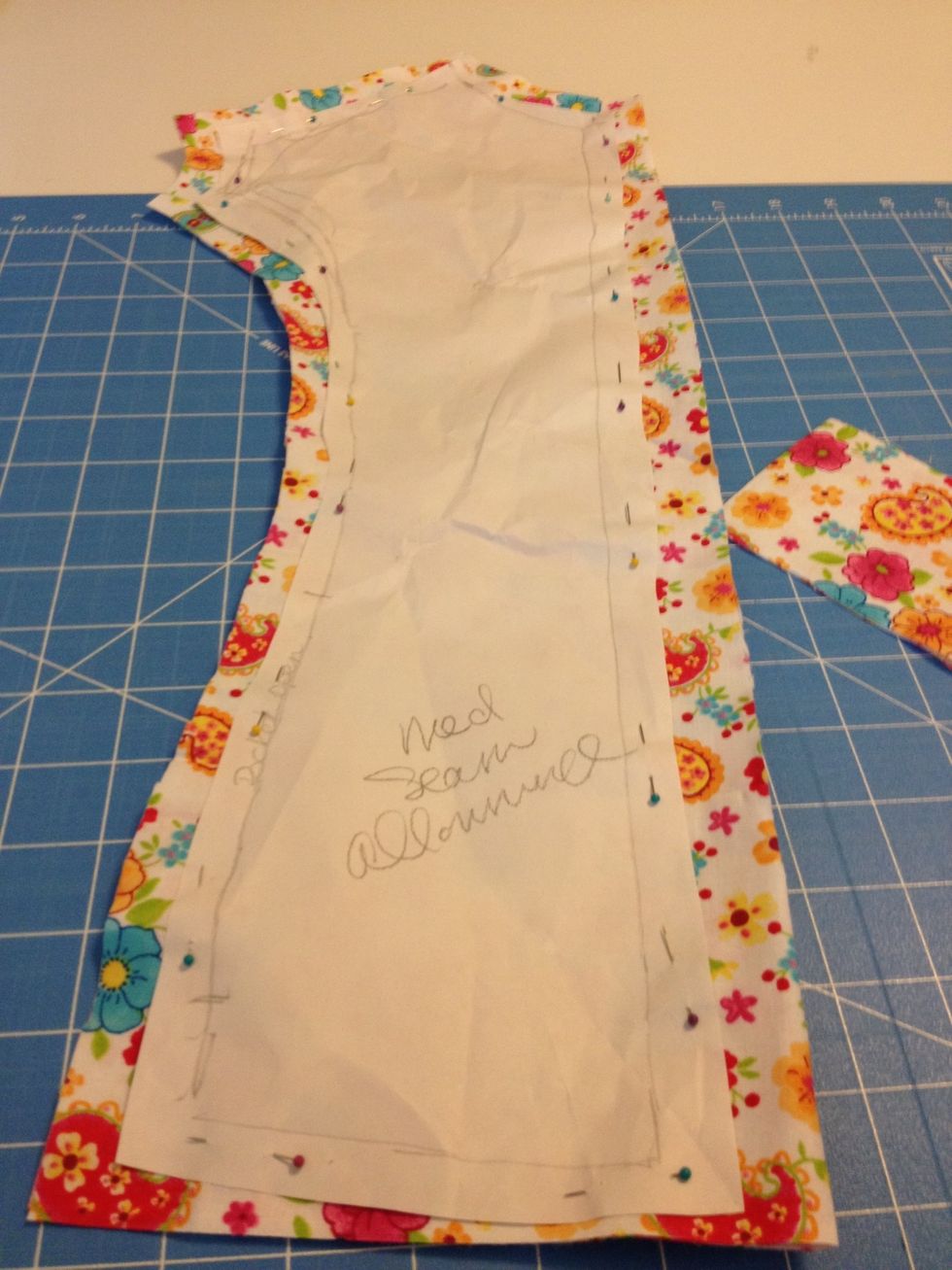 Seam allowance! Always cut big!