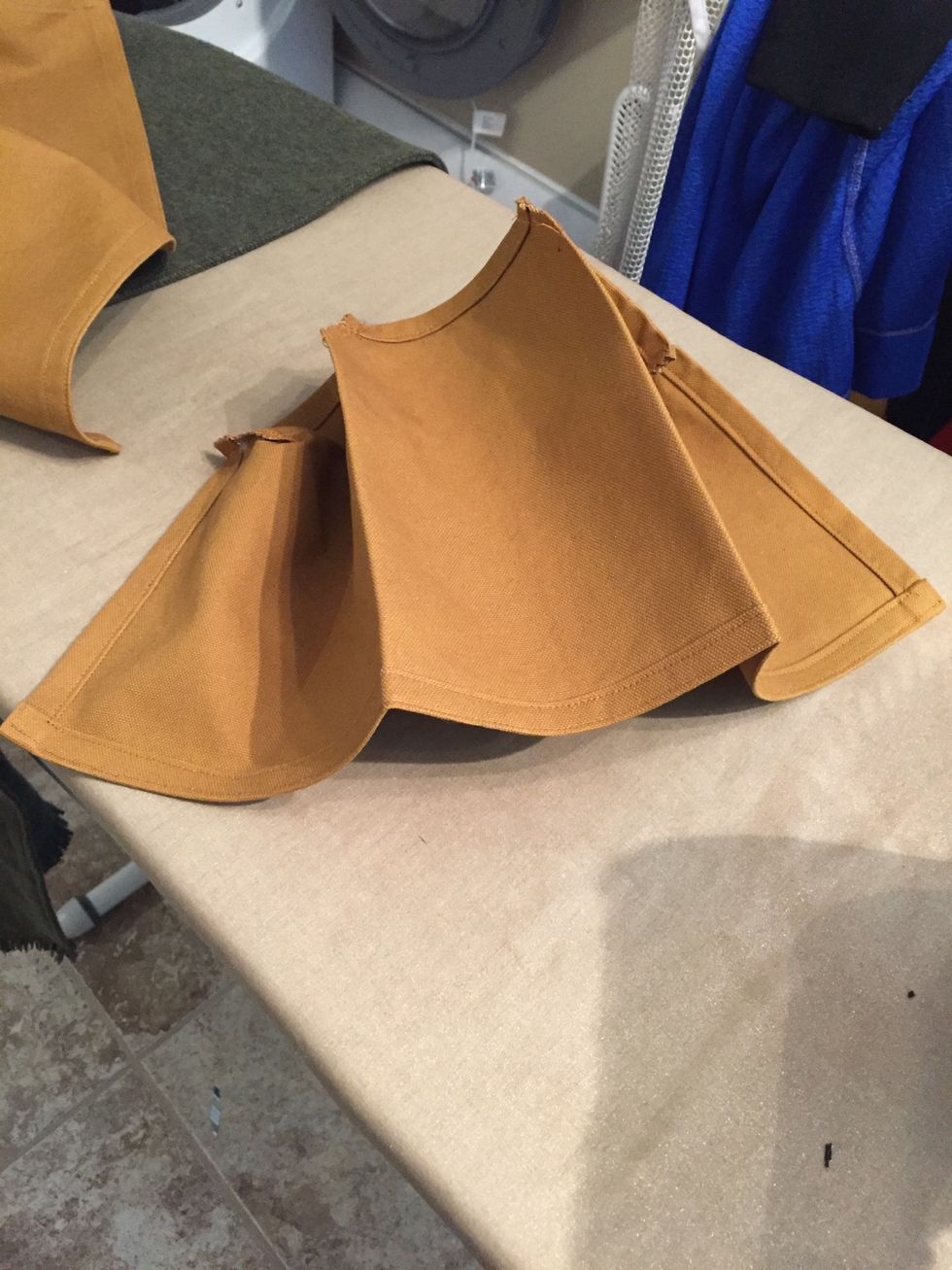 Seams should be perpendicular to top edge. Then flip right side out again.