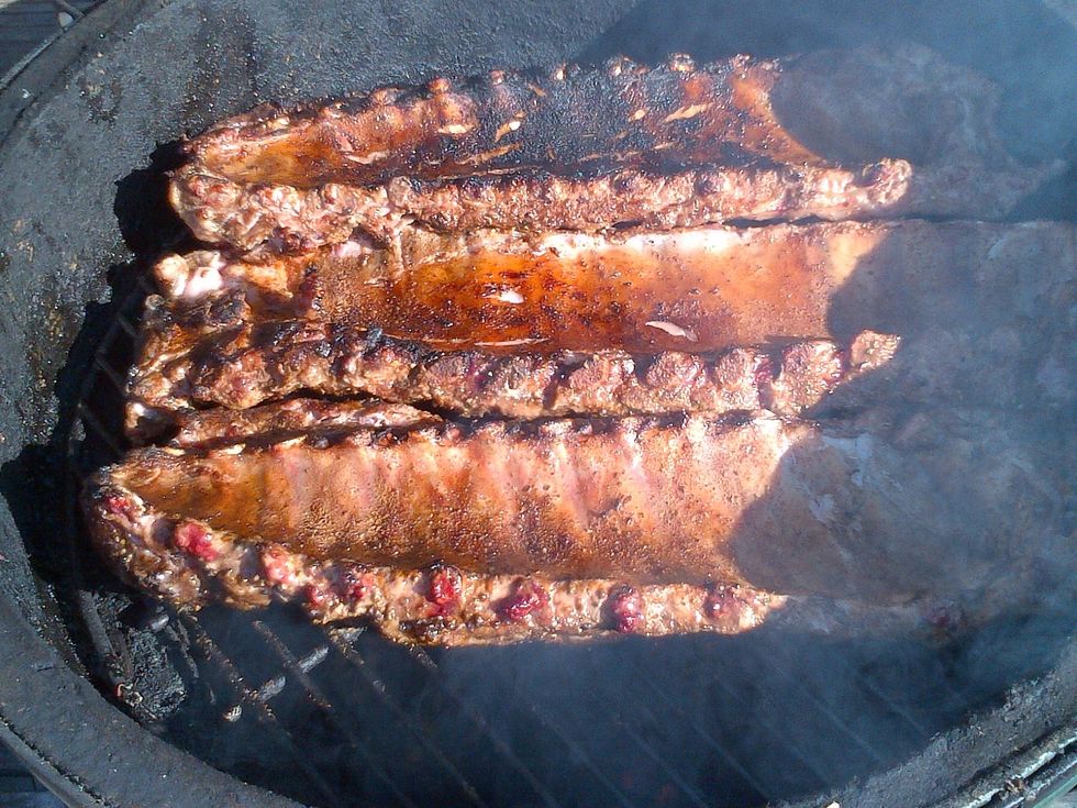 Sear bone side down first