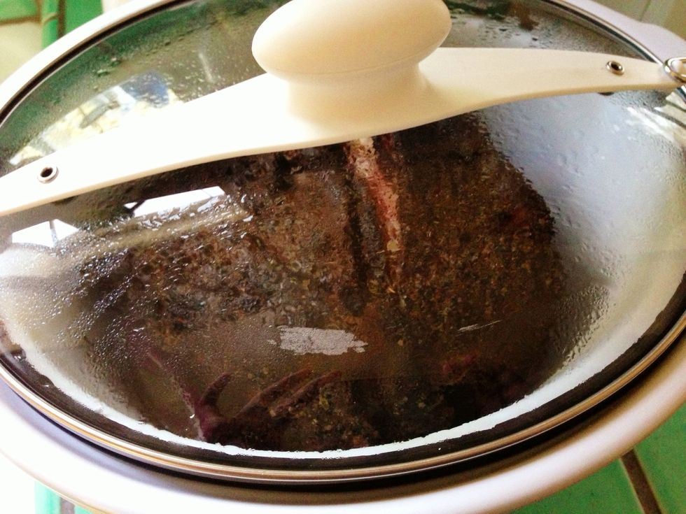 Sear the roast in 1/2 tablespoon coconut oil on all sides. Make sure your pan is nice and hot! Have the flame on medium to high heat. Sear for 3-4 minutes on each side.