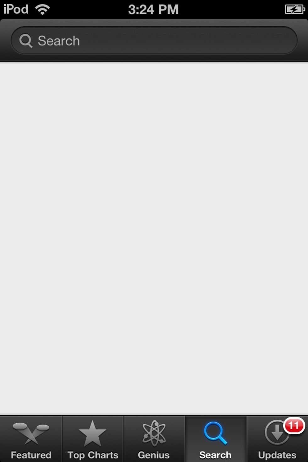 Search for the app you would like to review. (Tap on the picture to enlarge)