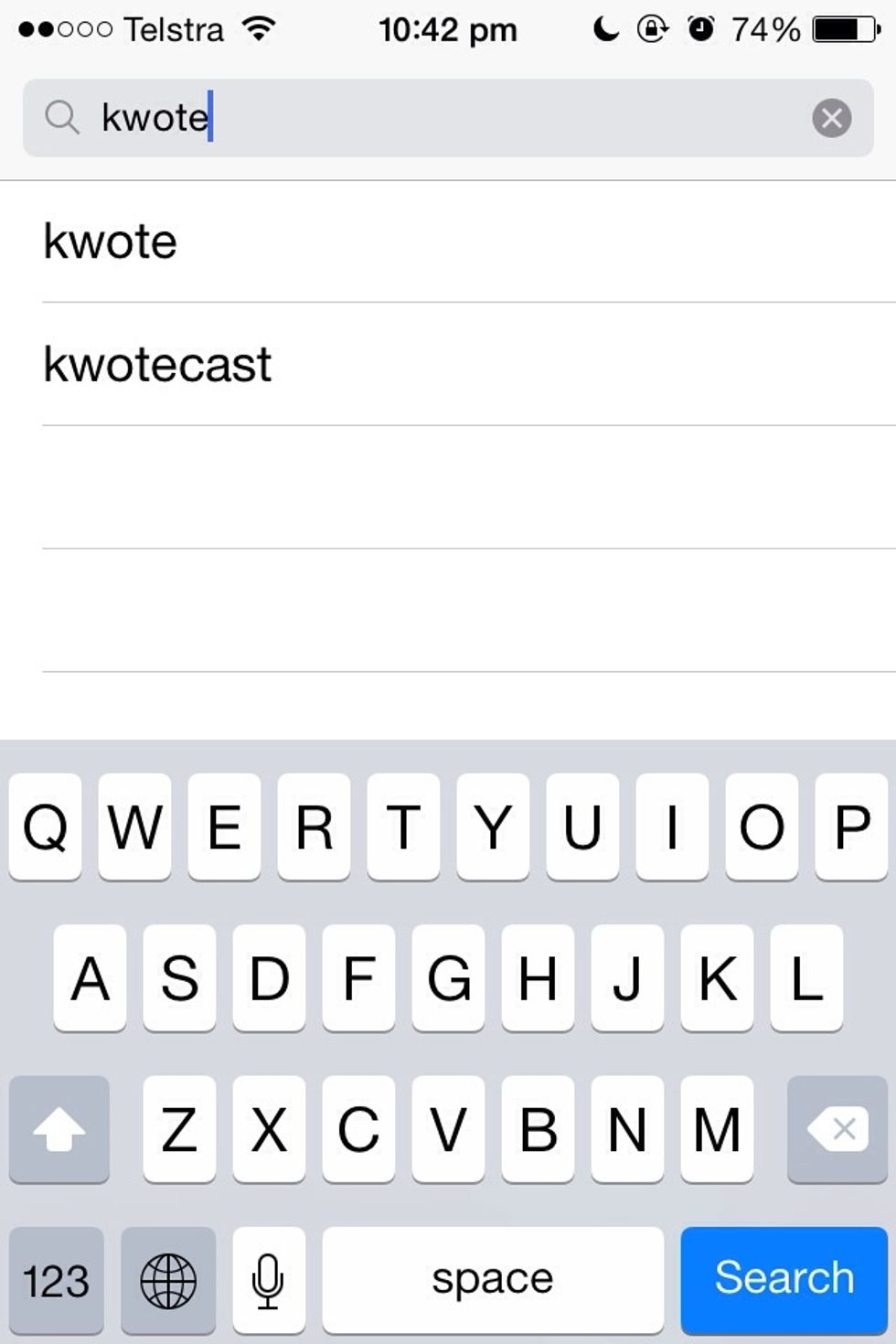 Search 'Kwote'. (free)