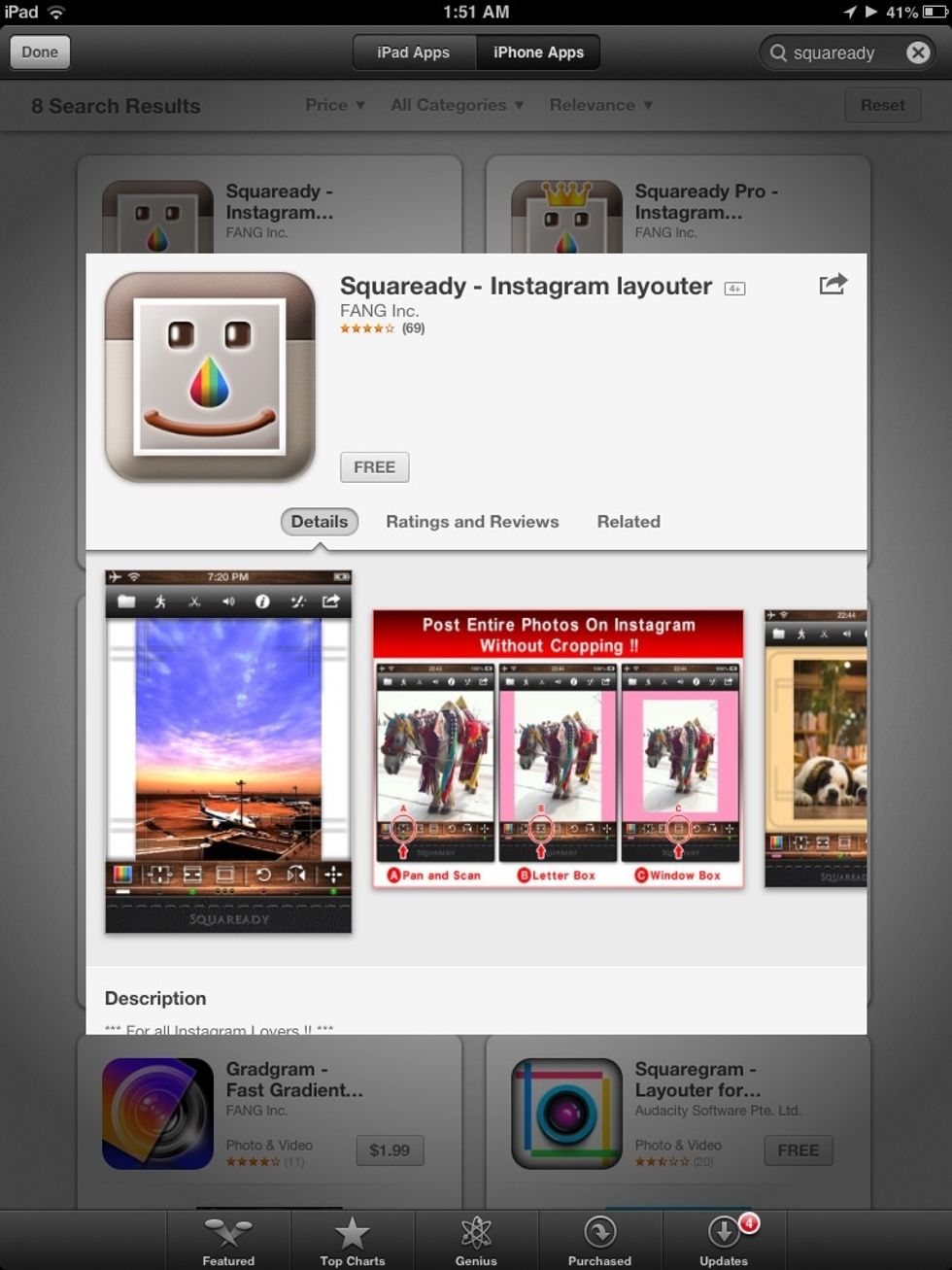 Search square ready from the App Store. Download it.