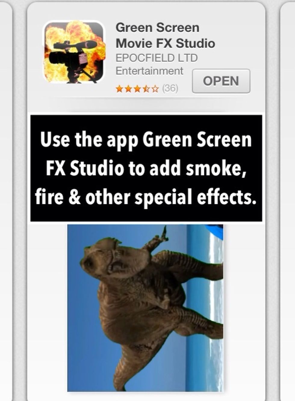 Search the AppStore for Green Screen Movie FX Studio & download it, there also a FREE version.