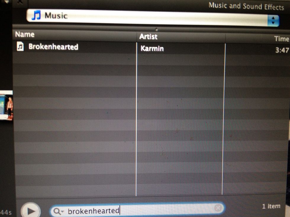 Search the song you want