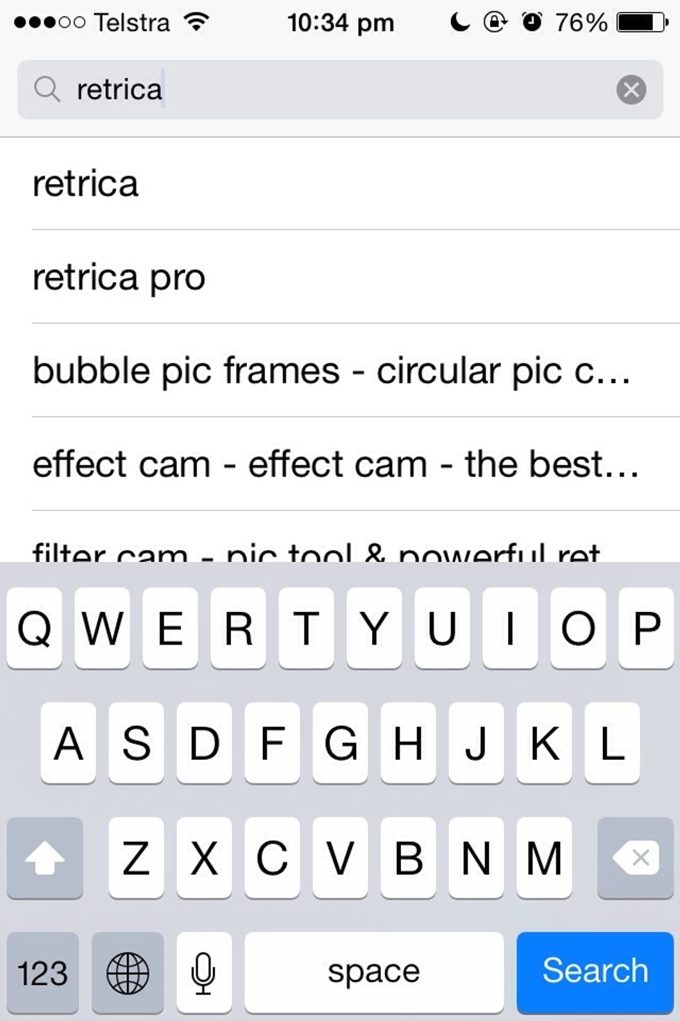 Search the word 'Retrica'. (free)