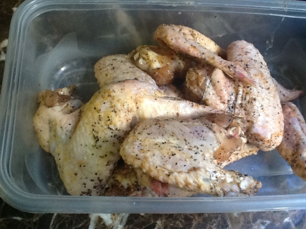 Season and fry your chicken