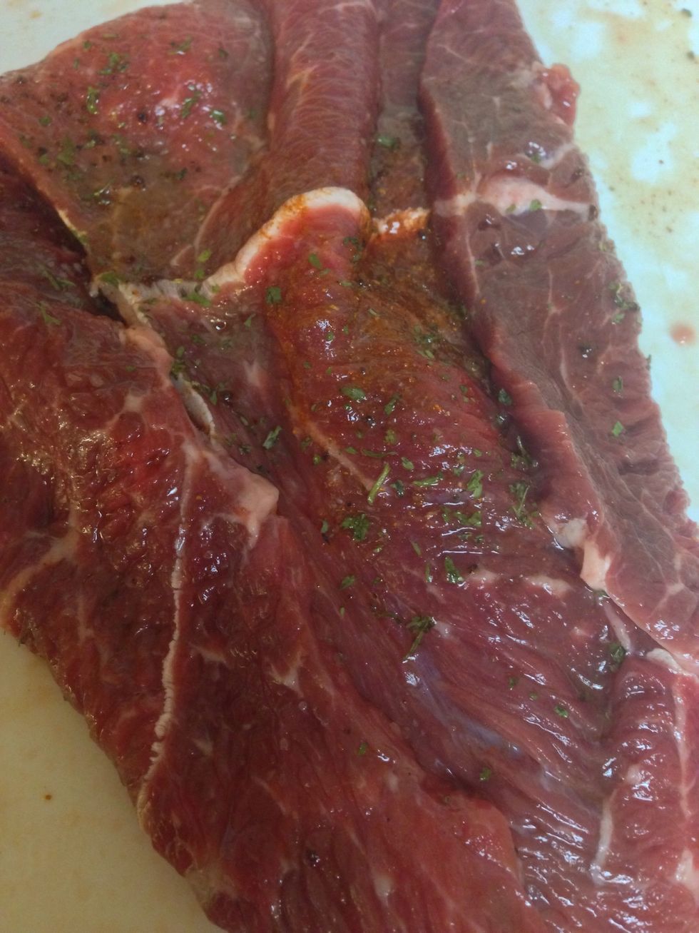 Season both sides with all spices (except bullion) before cooking.