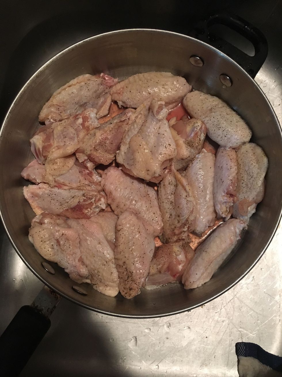 Season Chicken with Salt and Pepper