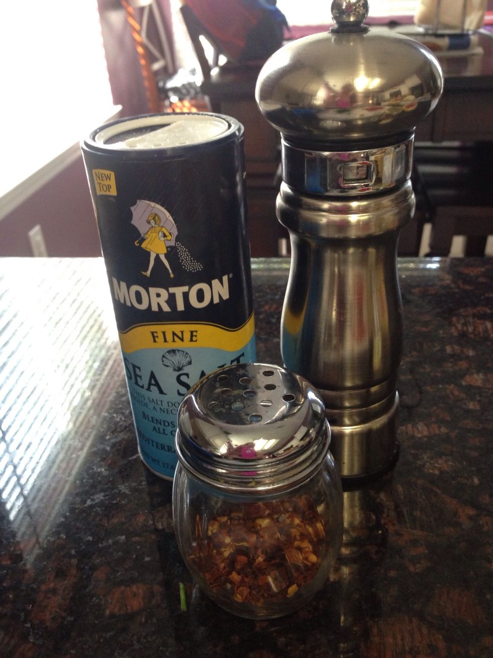 Season it up! Sea salt, ground black pepper, crush red pepper... All to taste!