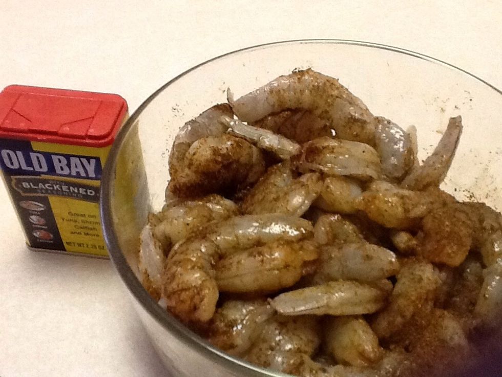 Season liberally with Old Bay seasoning.