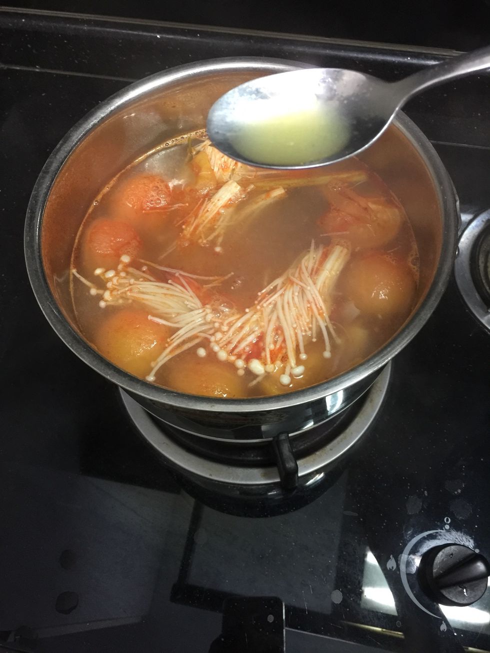 Season with lime juice until is sour enough for you.