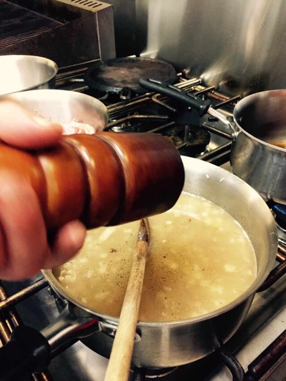 Season with salt and pepper.