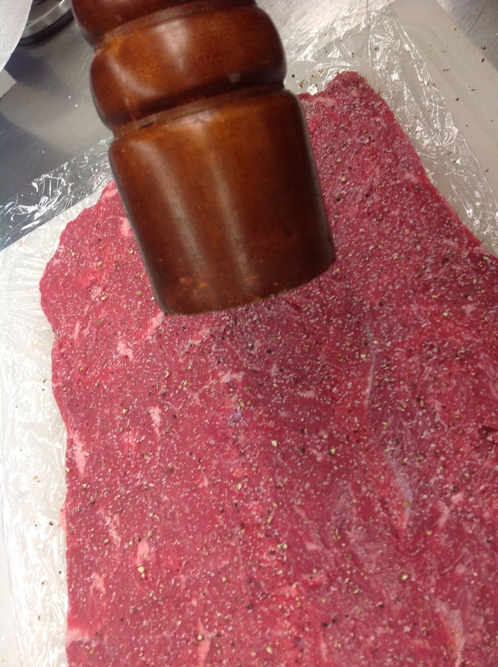 Season with salt & pepper