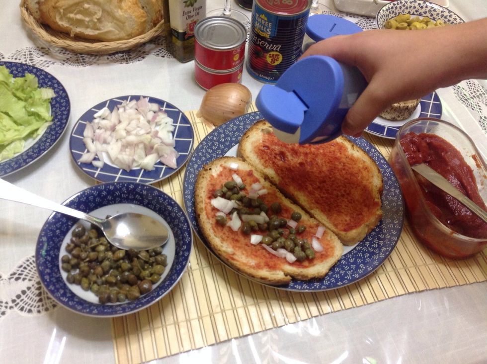 Season with sea salt and freshly ground pepper.