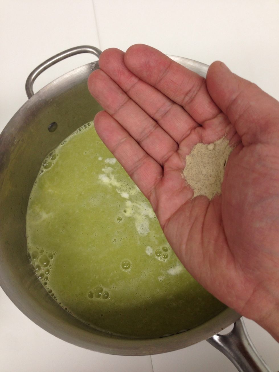 Season with white pepper...