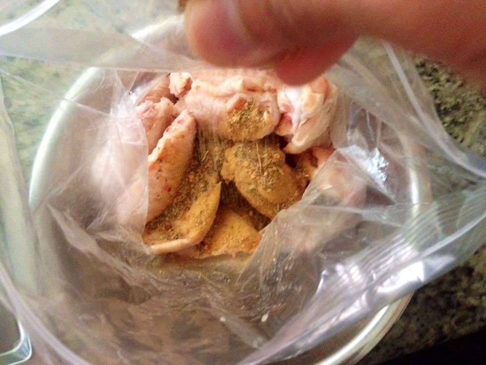 Season your chicken with the seasoning. Make sure all chicken are coated well and evenly. Add only a pinch of salt and pepper. Last, add lemon juice.