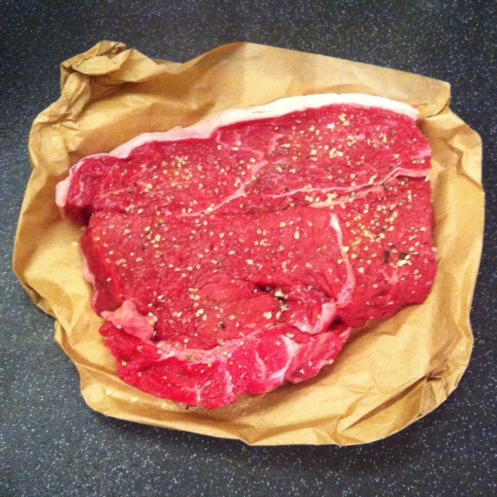 Season your steak well, salt and pepper will do but I use this magical product from South Africa called braai salt, check my blog for details