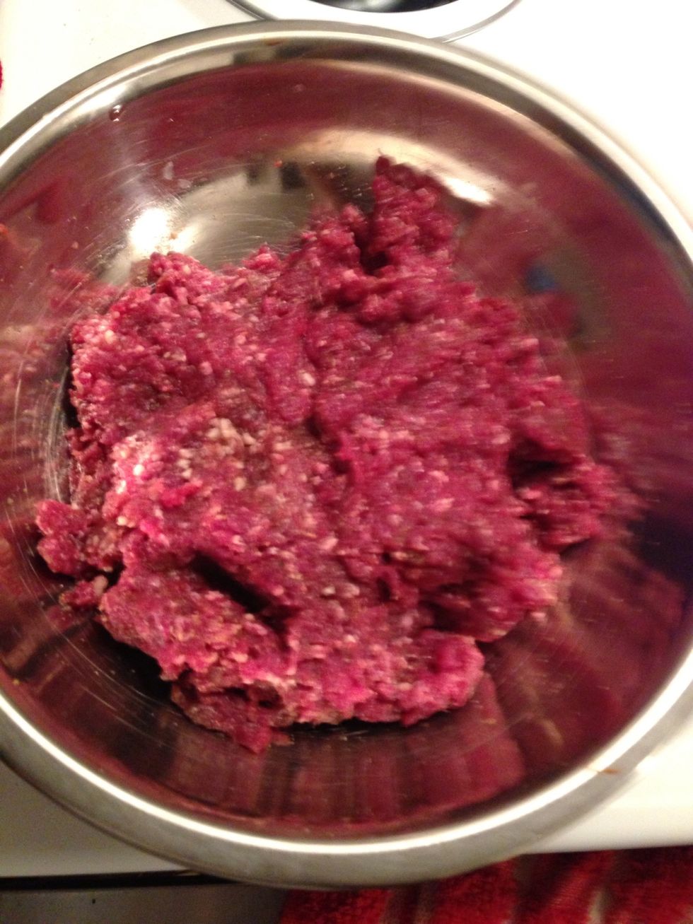Seasonings are mixed in well. Form burger patties. Also note that since venison is very lean, it doesn't really shrink when cooking. Keep this in mind for the size of your patties.