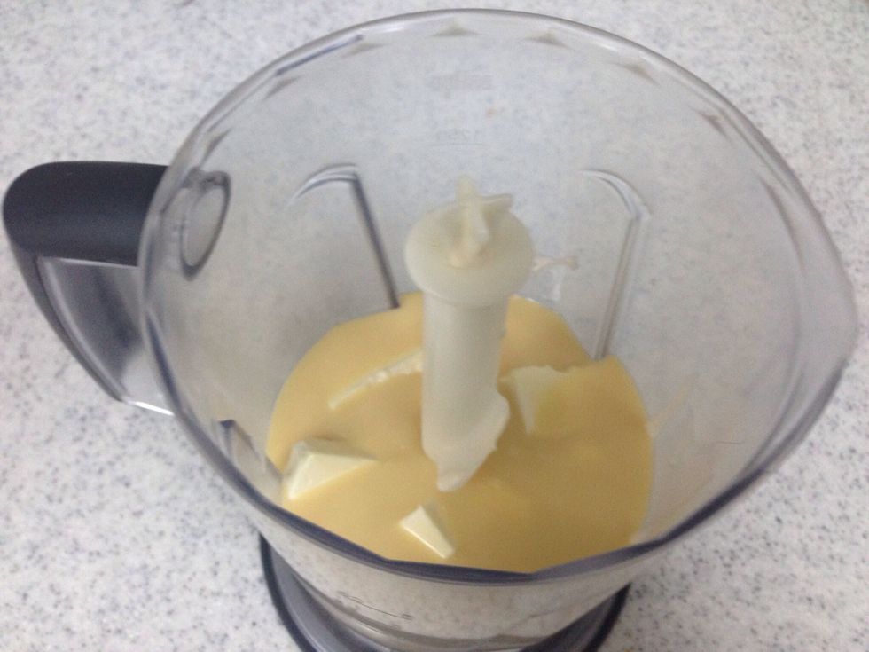 Second : Add all the second ingredient in the mixer and mix them together