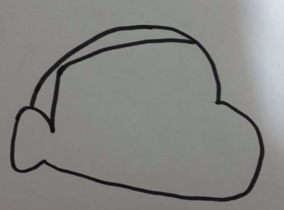 Second,draw the hair postition.
