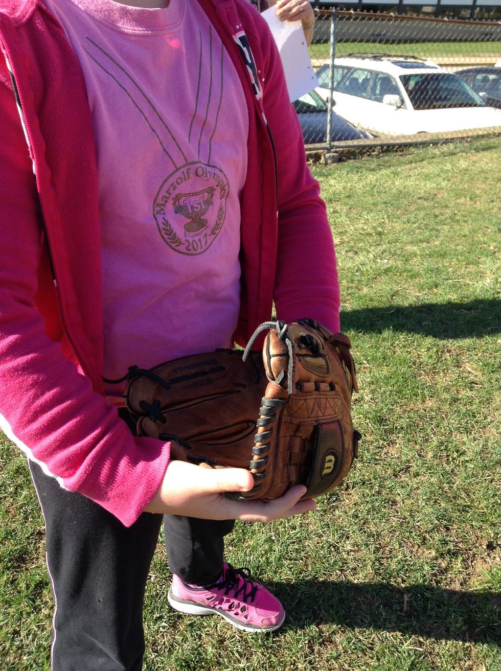 Second, Put on your glove on.