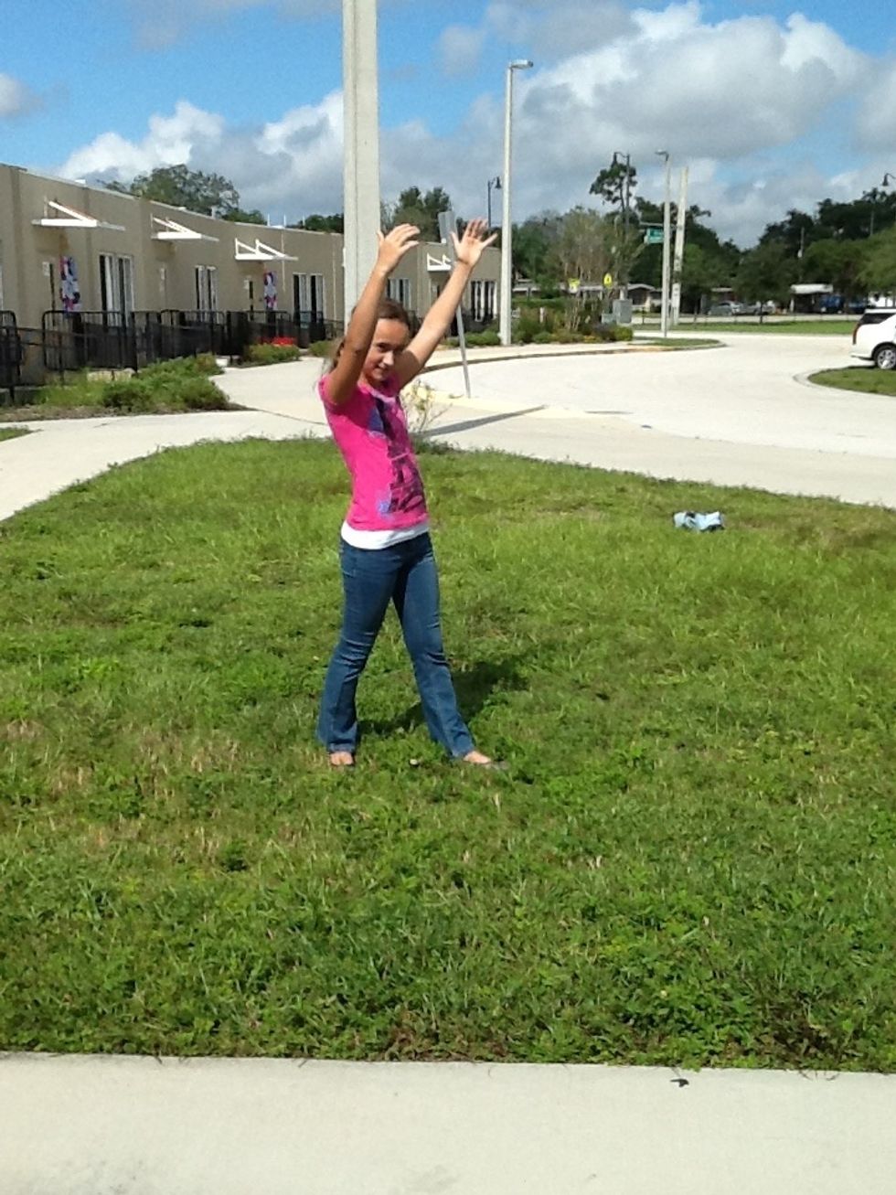 Second, put your favorite leg in front of you.