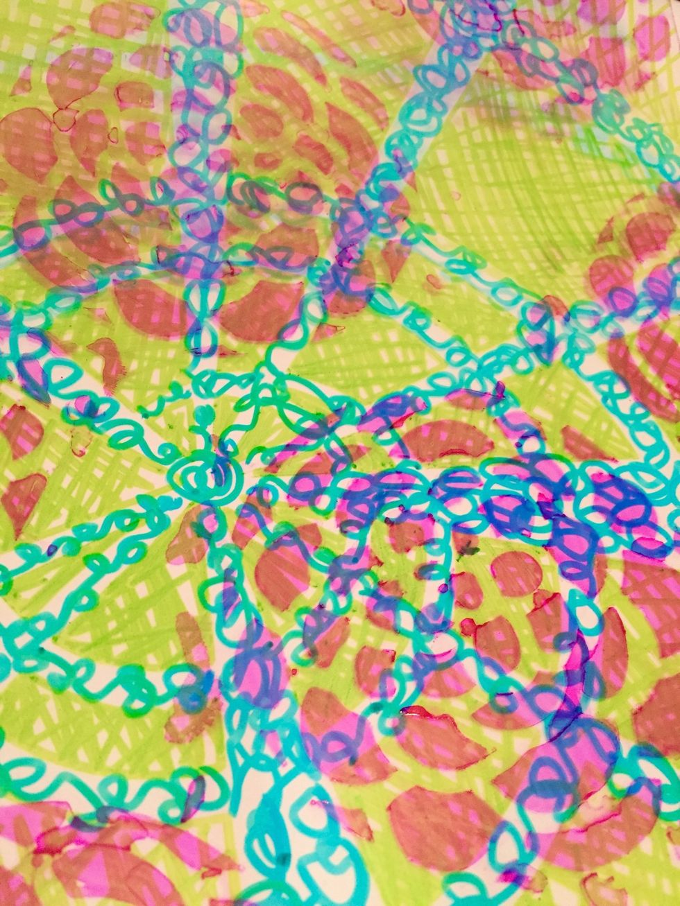 second sheet finished. use 2 1/2 circle punch to punch 6 - 2 1/2 circles. punch holes at top and bottom and bake as before on lined parchment baking sheet.