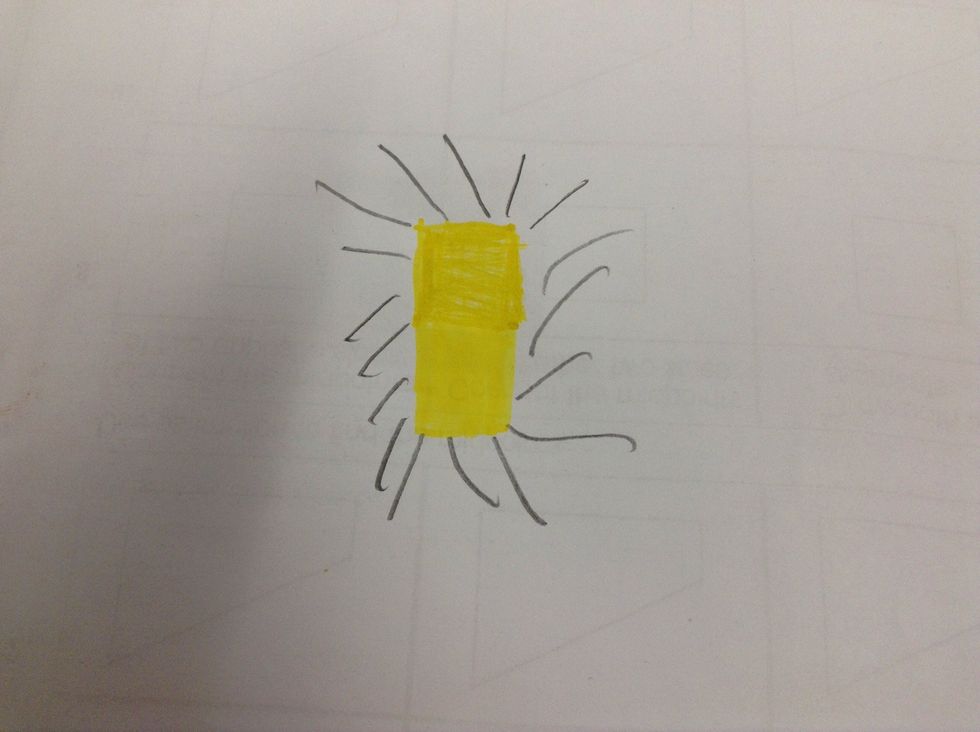 Second stack two Gold blocks on top of each other.