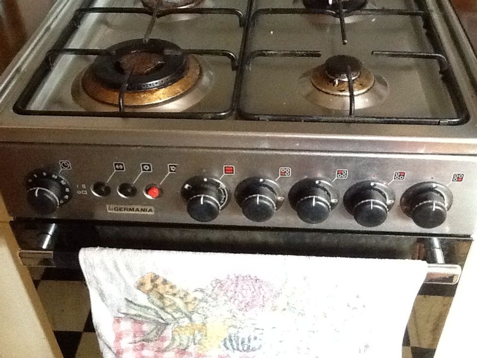 Second step is to preheat your oven to 180