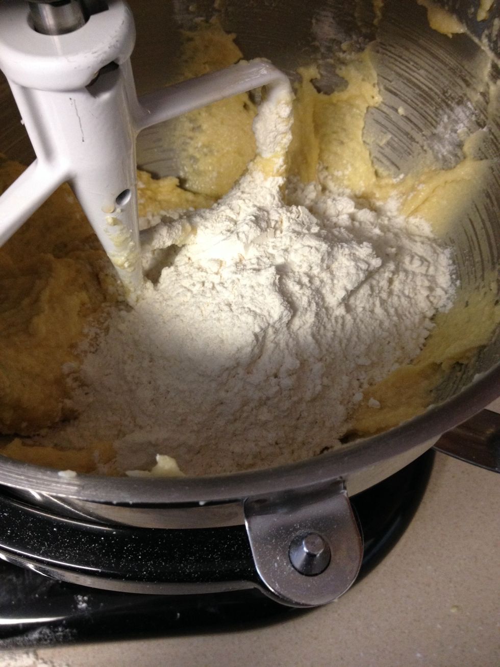 Second third of the flour