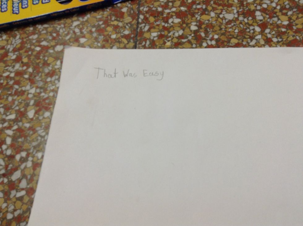 Second, write a title.