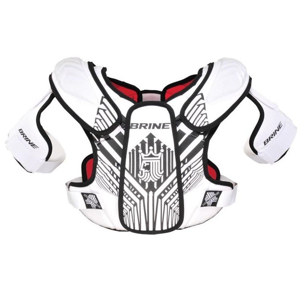 Second you put on your shoulder pads.