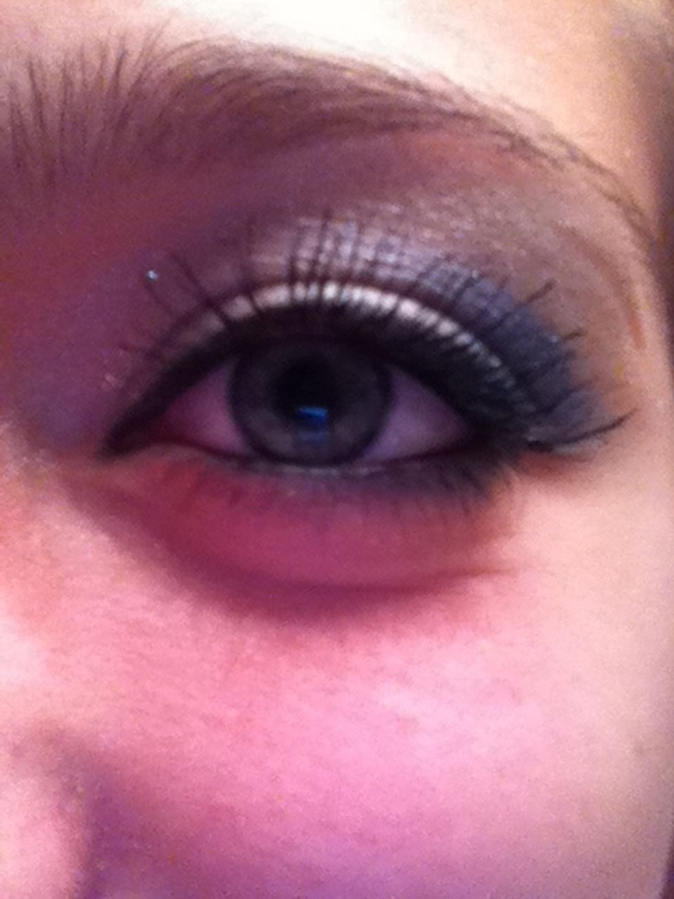 Secondly apply mascara to the bottom lashes.