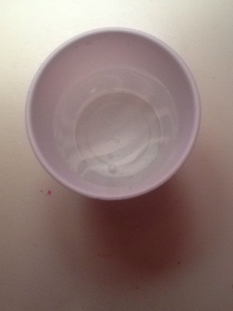 Secondly, fill your water up to the amount of perfume that you'd like.