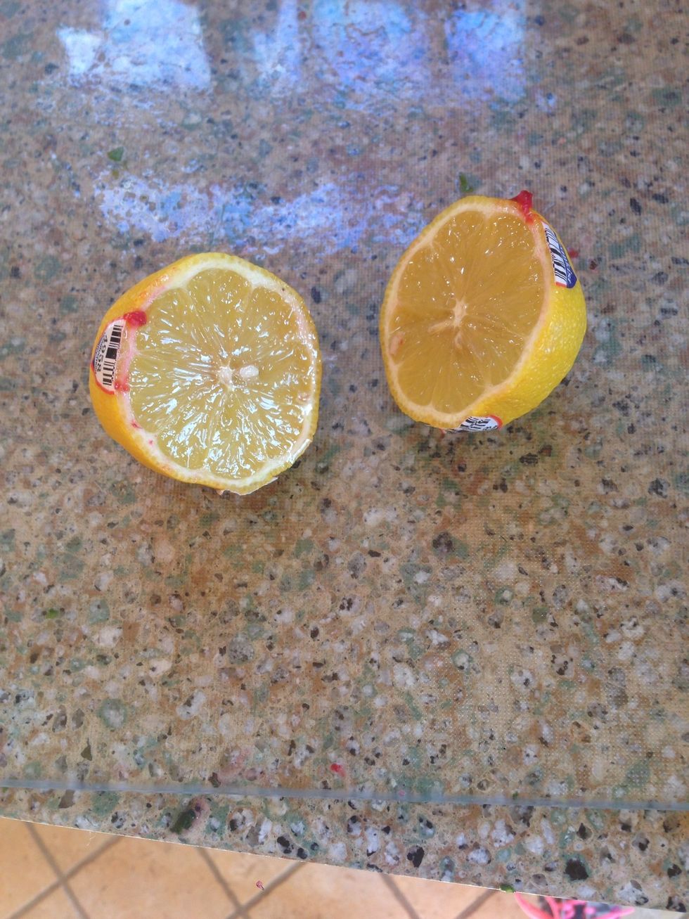 section a lemon in two. I squeeze both halves into the smoothie because I love lemon and it boosts your metabolism, but if you don't like the pungent taste, I would only use half.