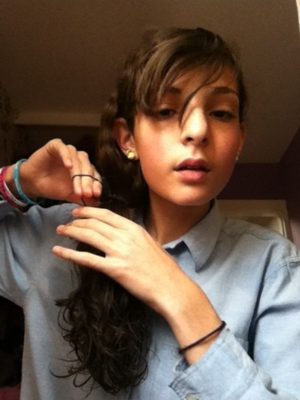 Secure it loosely with a bobble