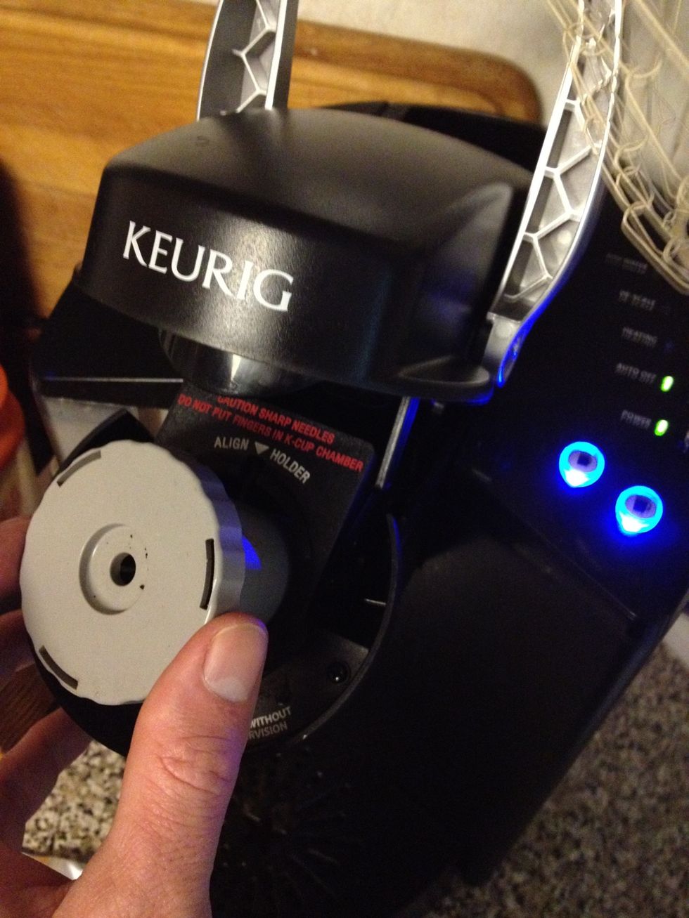 Secure the top on the reusable filter and brew as you normally would. ENJOY.