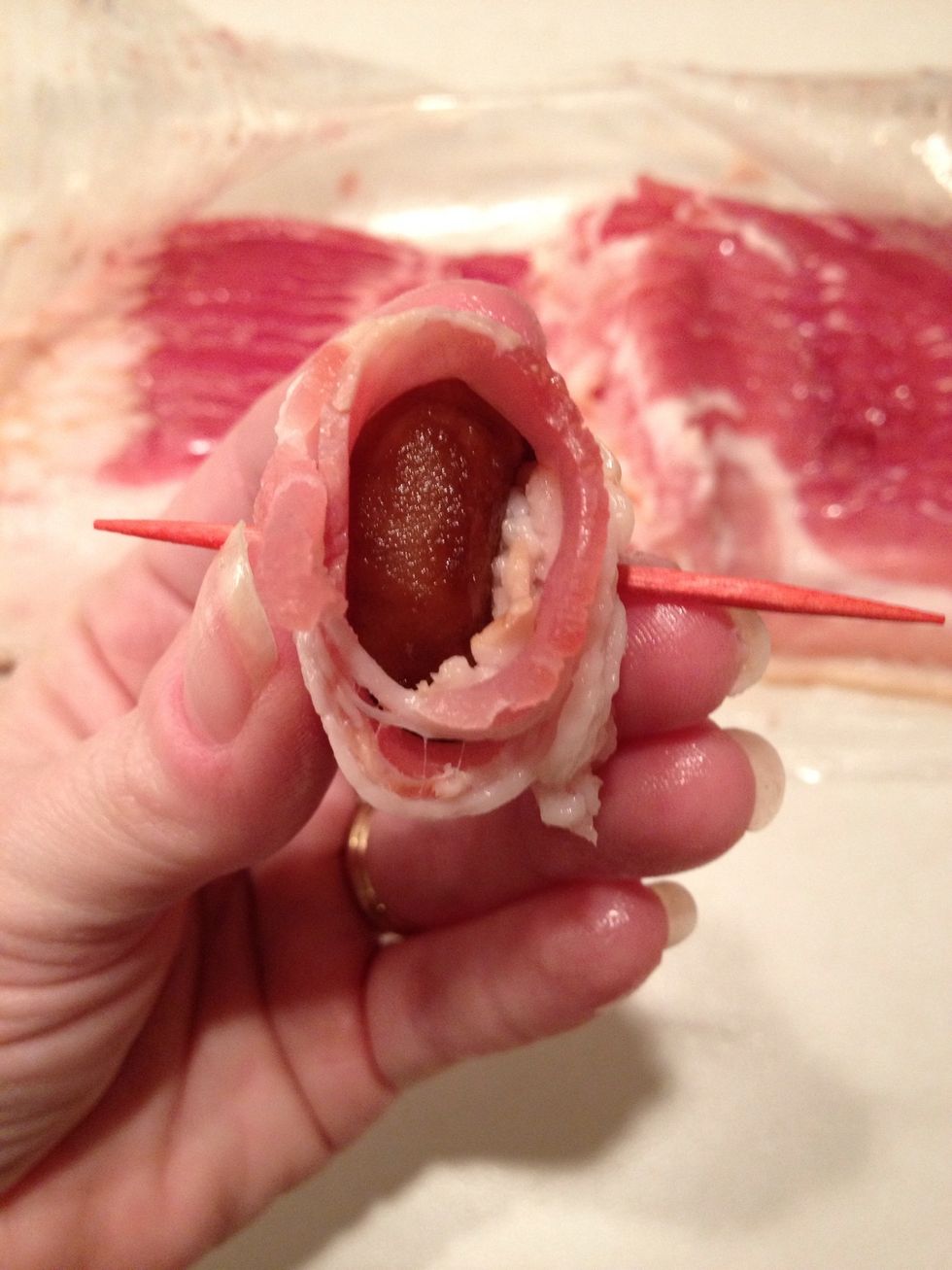 Secure with a toothpick.