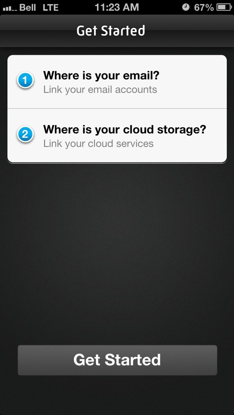 Securely connect your primary email account by tapping "Where is your email?" Follow the steps to authorize your email account.