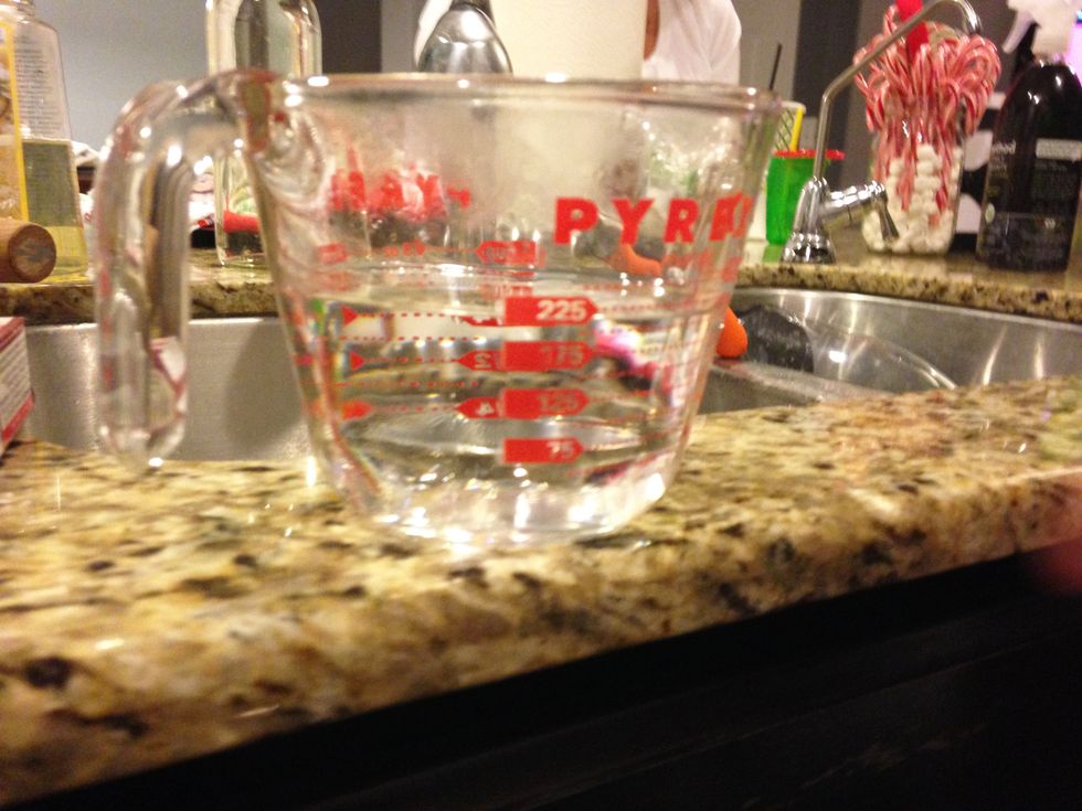 See ---->>>> 1 cup of ICE COLD water.