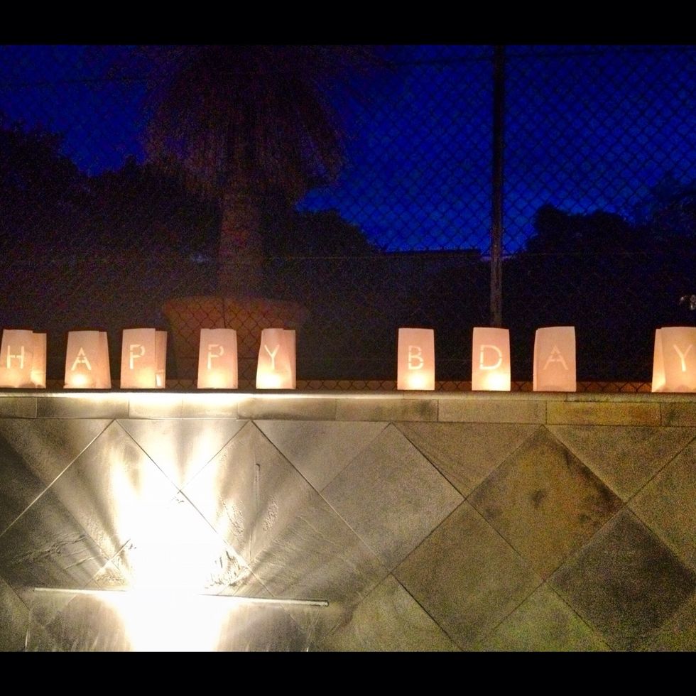 See how the pool light shines on the happy.