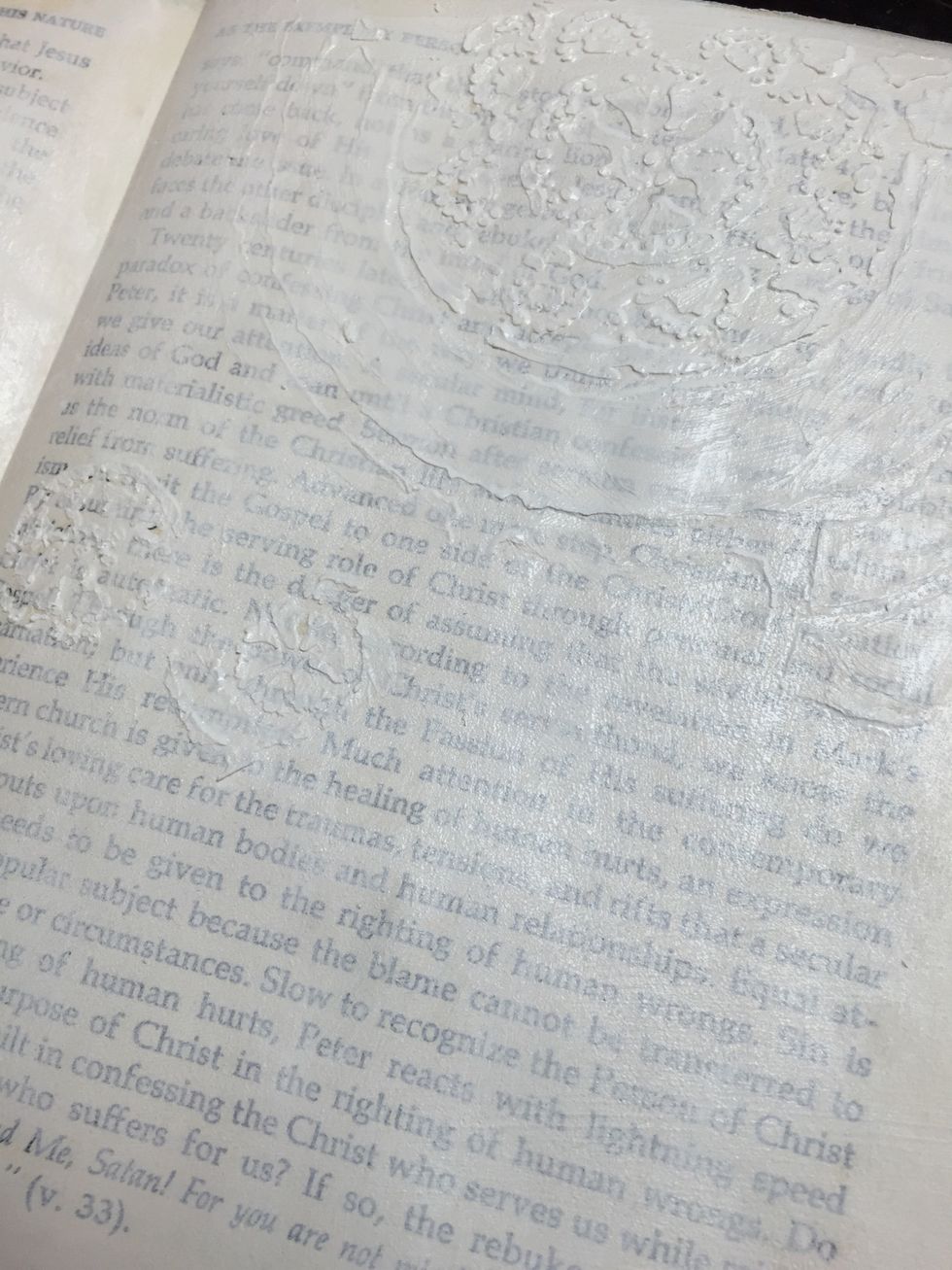 See how you can still see the stencil relief!