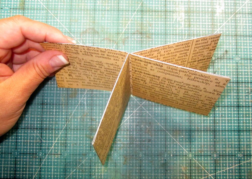 See how your mini book will look after all the valleys are glued together.